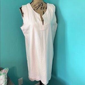 NWT Vineyard Vines Scalloped Sleeves Striped Casual Dress 14